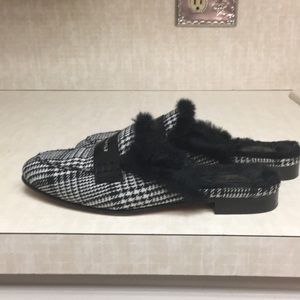 JCREW Glen plaid mule
